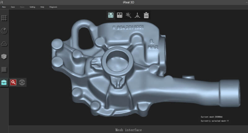 iReal 3D扫描软件中的3D扫描数据