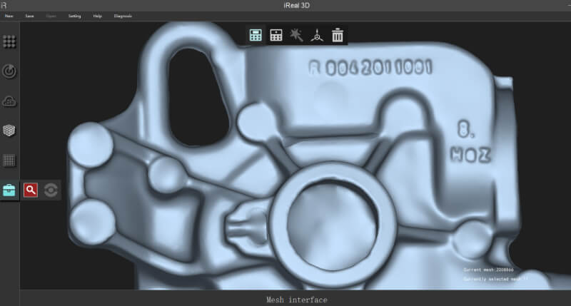 iReal 3D扫描软件中的3D扫描数据